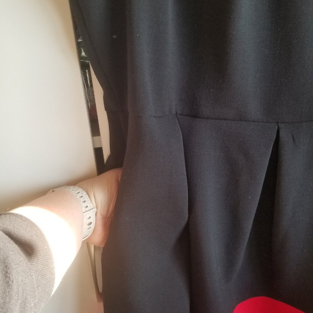 Red and black fit and flare dress - Picture 5 of 8